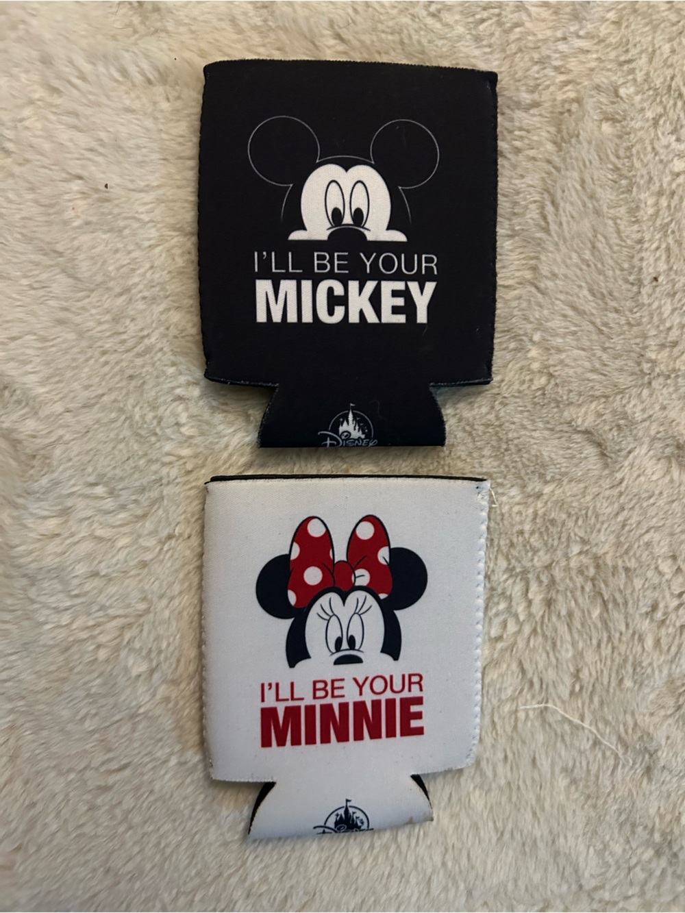 Disney Minnie & Mickey Neoprene Can Coolers - White, Black & Red